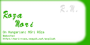 roza mori business card