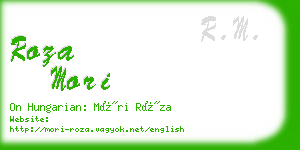 roza mori business card